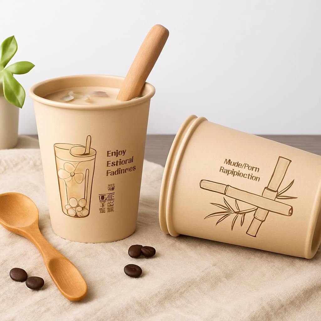 Eco-Friendly Bamboo Fiber Paper Cup - Image 2