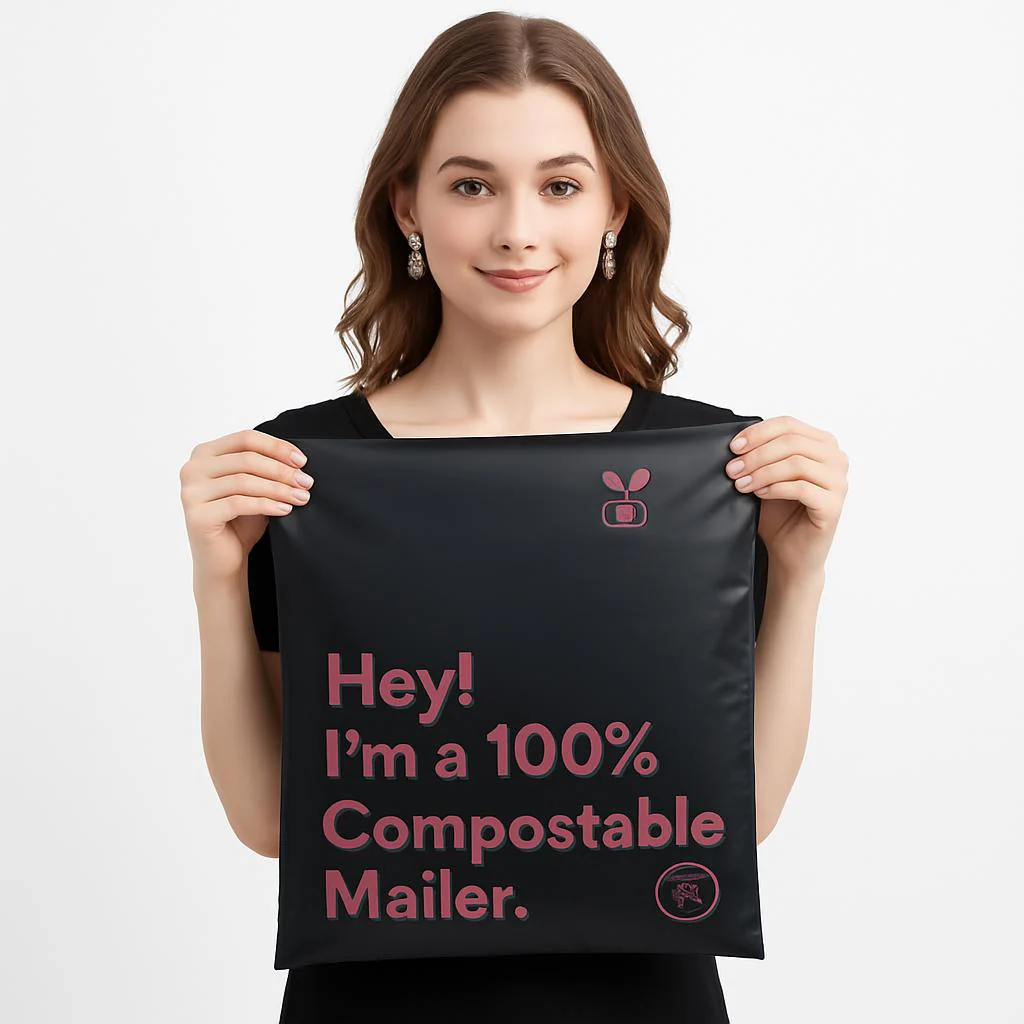 Eco-Friendly Compostable Mailer - Black, Biodegradable, Plastic-Free - Image 5