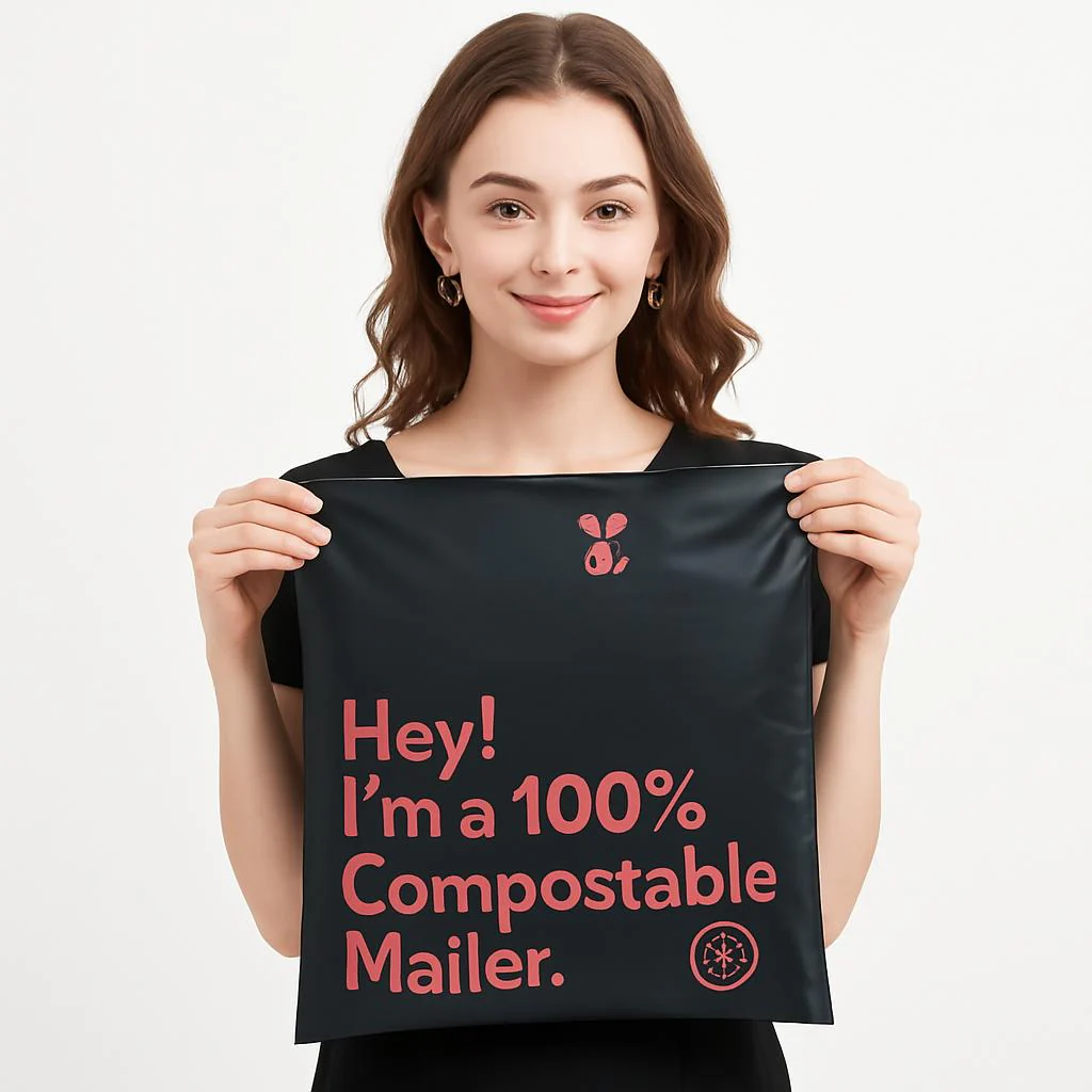 Eco-Friendly Compostable Mailer - Black, Biodegradable, Plastic-Free - Image 7