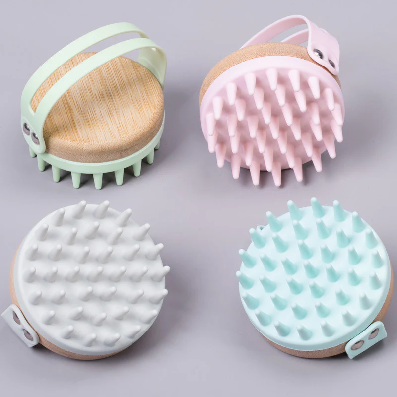 Eco-Friendly Bamboo Scalp Massager Brush for Relaxation and Wellness - Image 10
