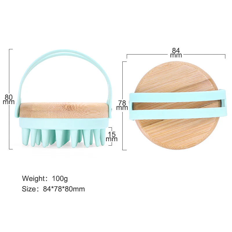 Eco-Friendly Bamboo Scalp Massager Brush for Relaxation and Wellness - Image 12