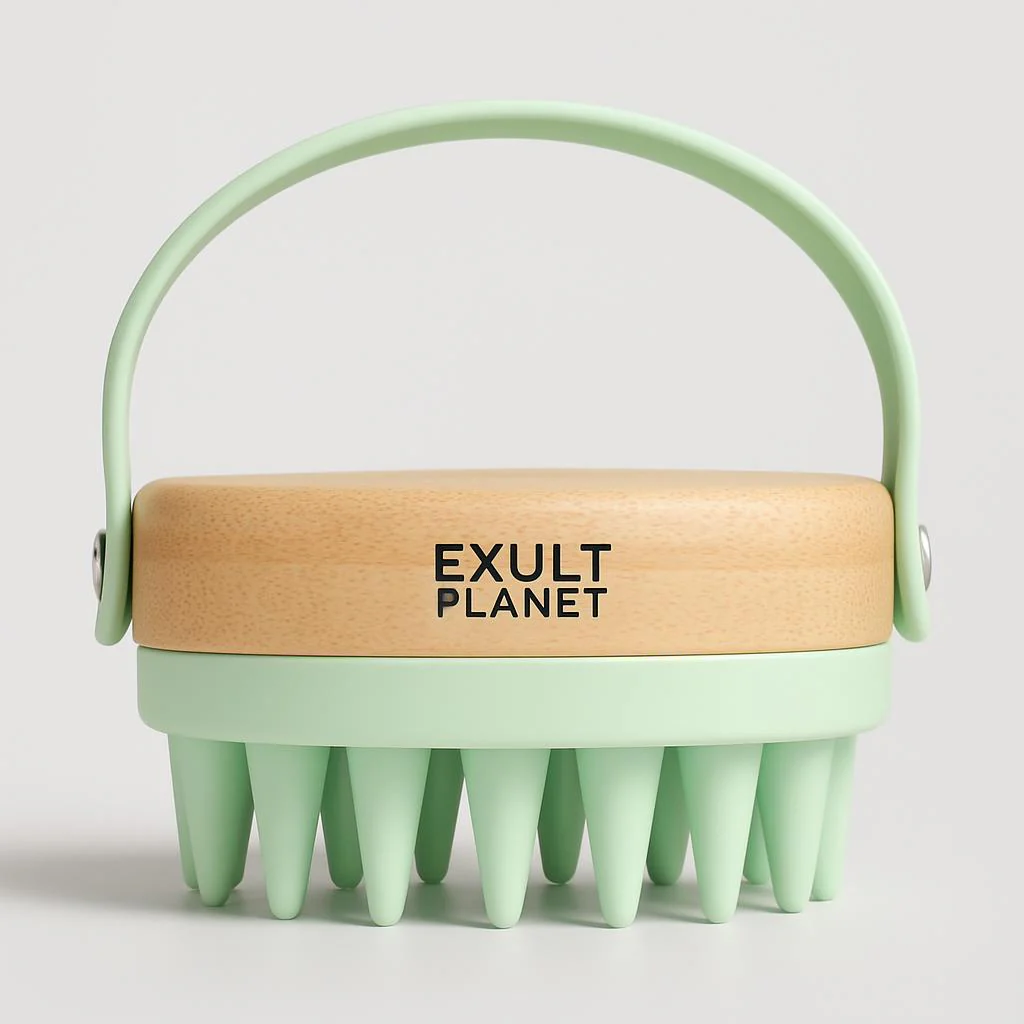 Eco-Friendly Bamboo Scalp Massager Brush for Relaxation and Wellness - Image 6
