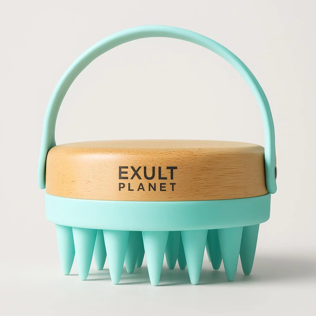 Eco-Friendly Bamboo Scalp Massager Brush for Relaxation and Wellness - Image 7