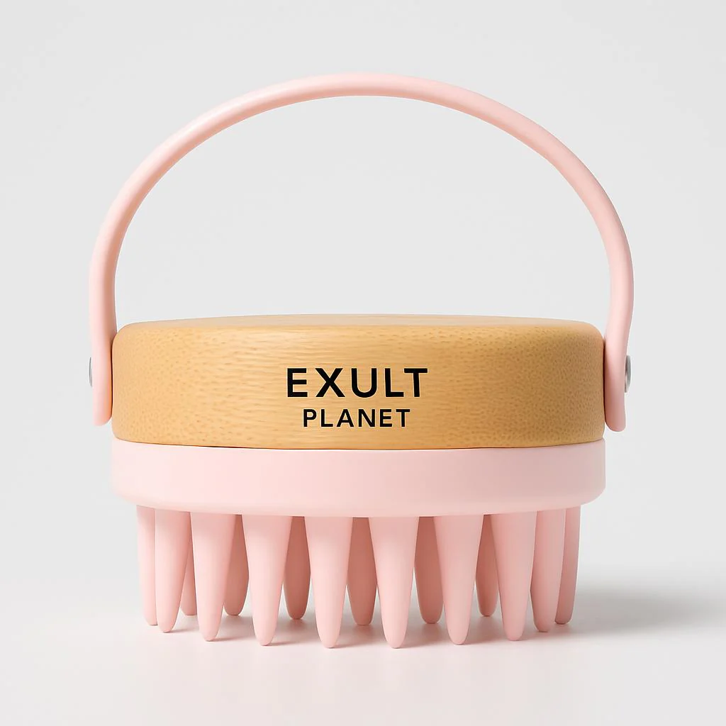 Eco-Friendly Bamboo Scalp Massager Brush for Relaxation and Wellness - Image 8