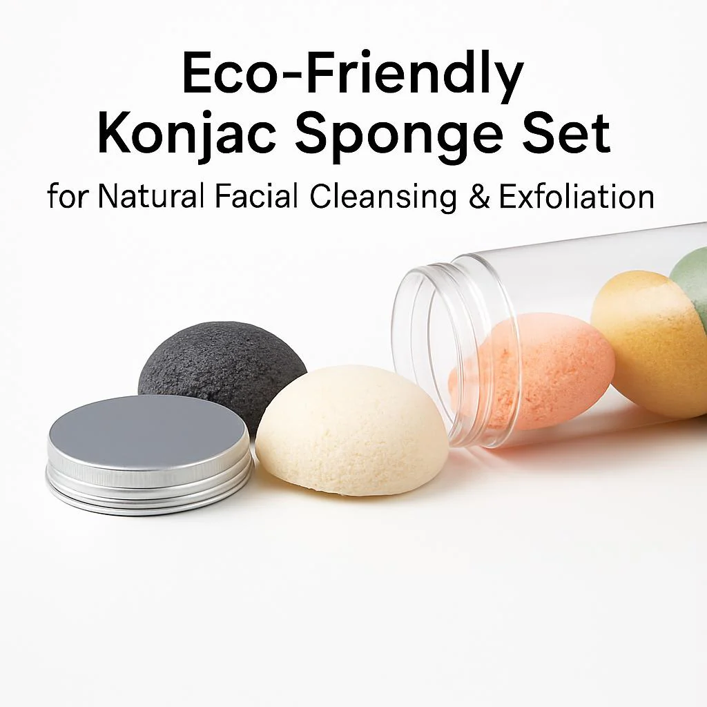 Eco-Friendly Konjac Sponge Set for Natural Facial Cleansing & Exfoliation - Image 5