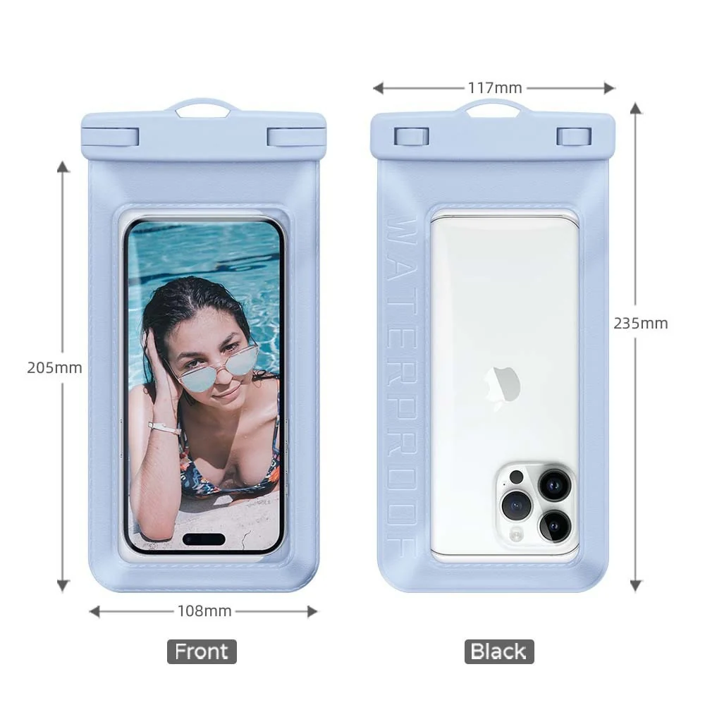 Waterproof Phone Pouch - Light Blue, Durable & Eco-Friendly - Image 16