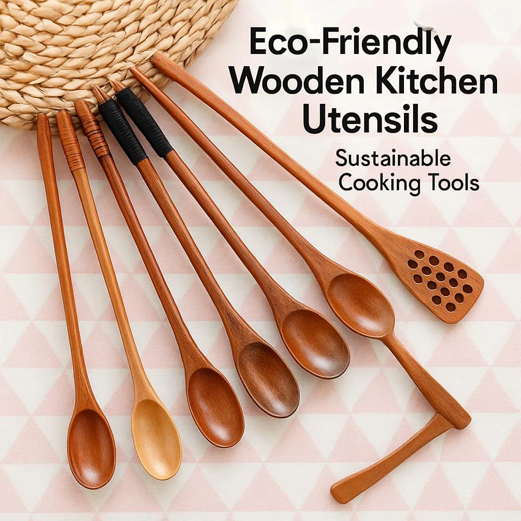Eco-Friendly Wooden Kitchen Utensils - Sustainable Cooking Tools - Image 2