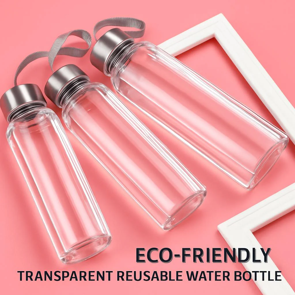 Eco-Friendly Transparent Reusable Water Bottle - Image 6