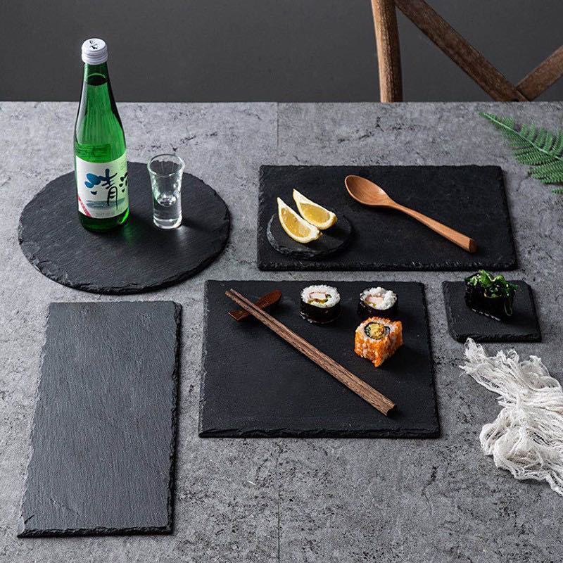 Eco-Friendly Black Natural Slate Serving Plate - Image 15