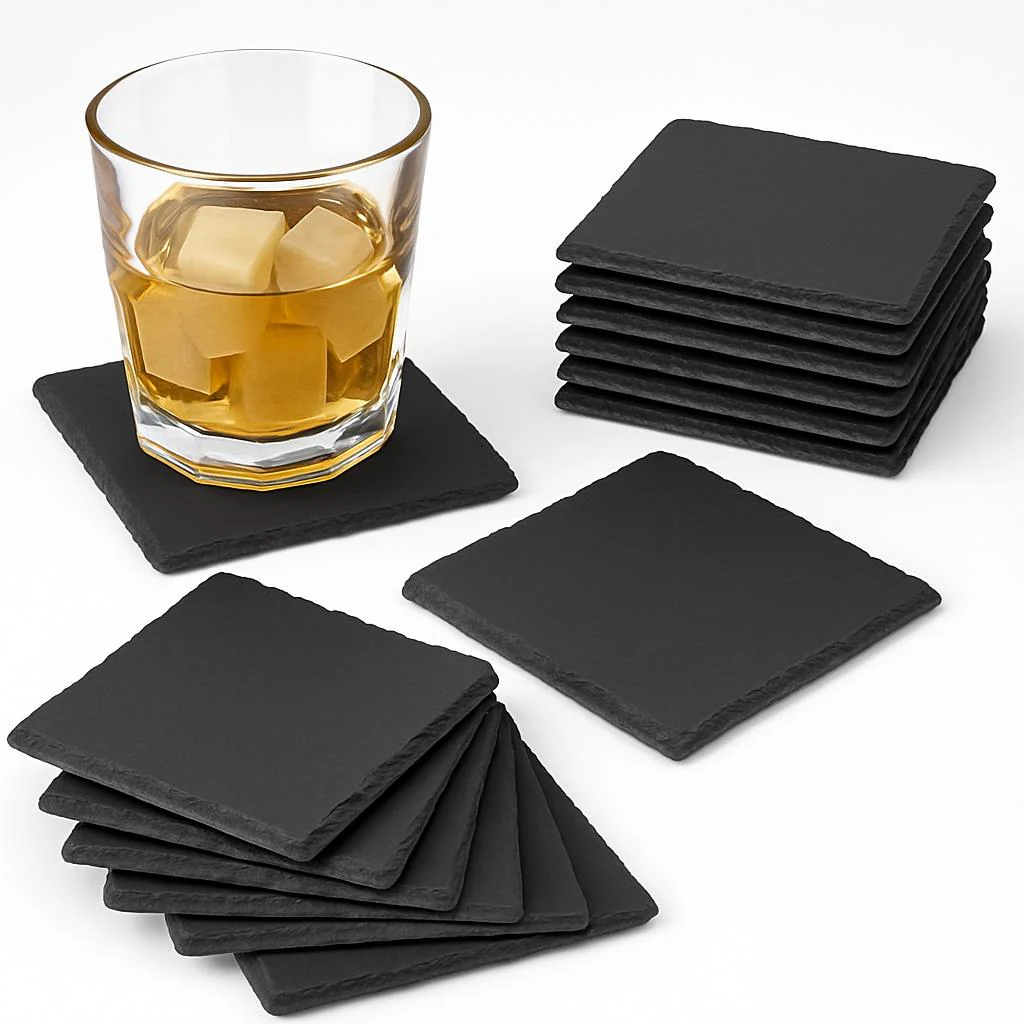 Eco-Friendly Black Natural Slate Serving Plate - Image 6