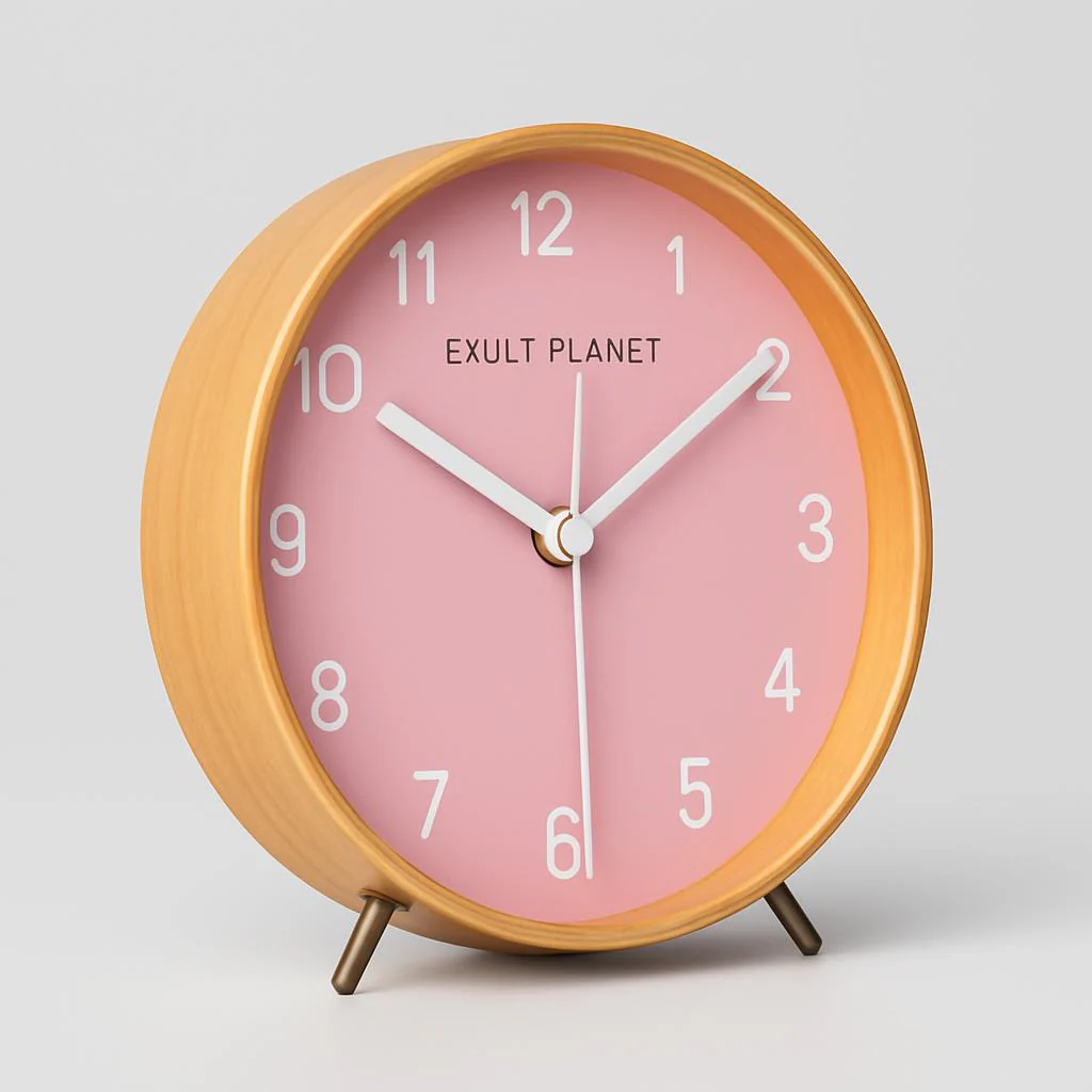 Eco-Friendly Minimalist Wood Quartz Table Clock - Image 4