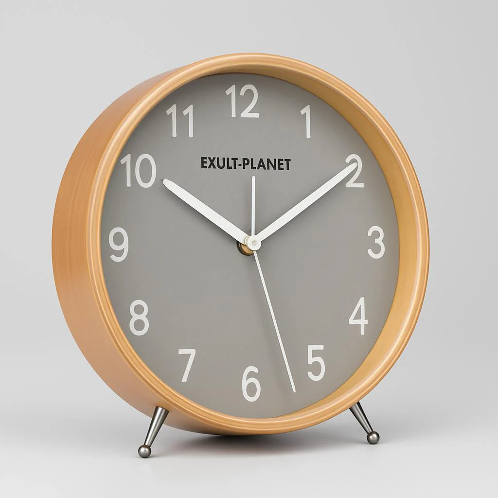 Eco-Friendly Minimalist Wood Quartz Table Clock - Image 5