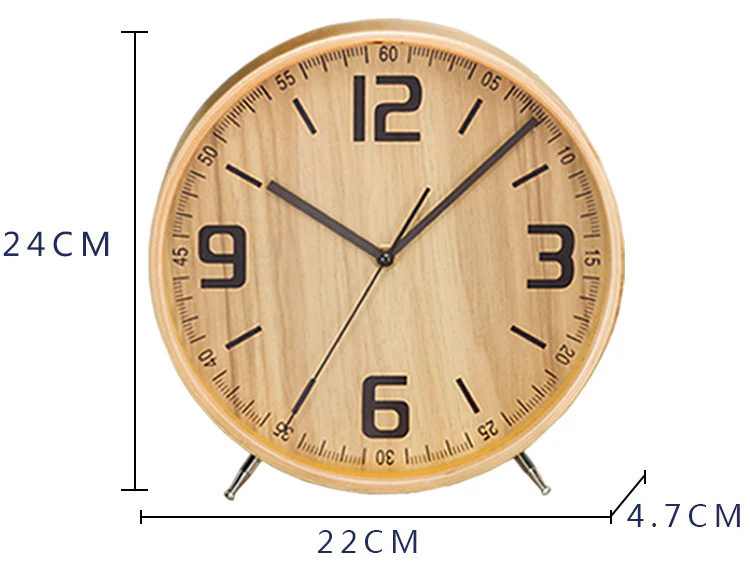 Eco-Friendly Minimalist Wood Quartz Table Clock - Image 9
