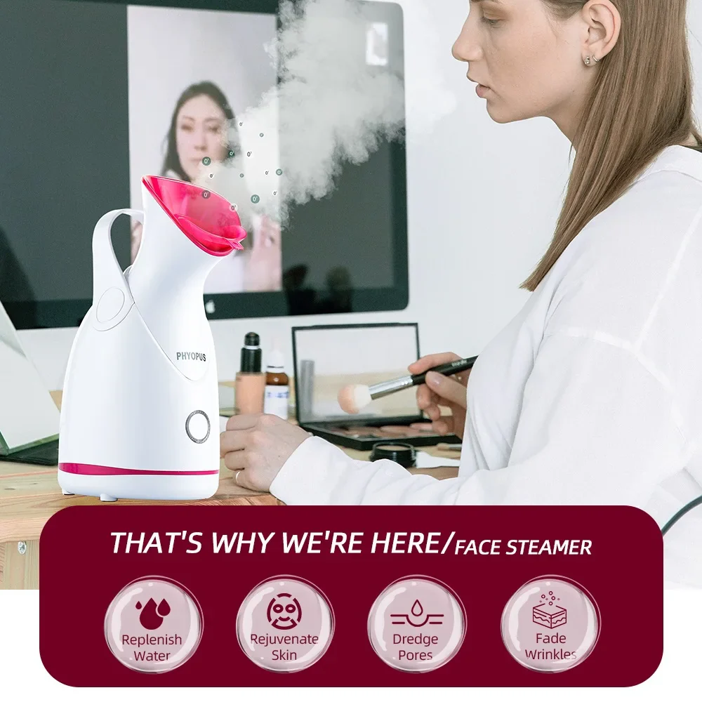 Face Steamer Nano Steam Hot Compress Heating Sprayer Skin Moisturizing Humidifier Pore Deep Cleaning Water Hydration Nebulizer - Image 12
