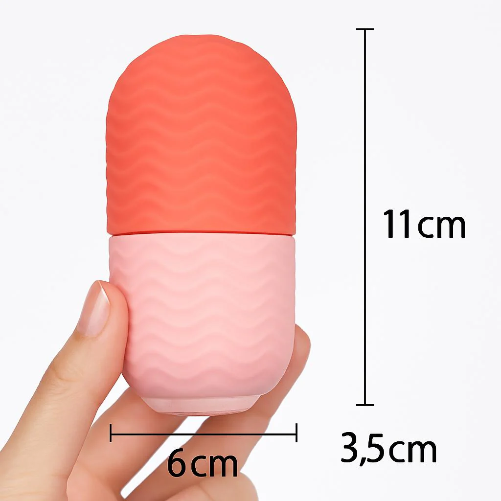 Pink Silicone Facial Ice Roller for Puffiness Reduction - Image 10