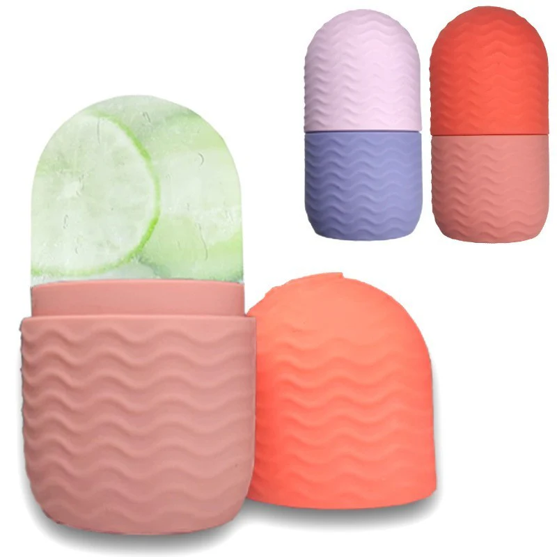 Pink Silicone Facial Ice Roller for Puffiness Reduction - Image 11