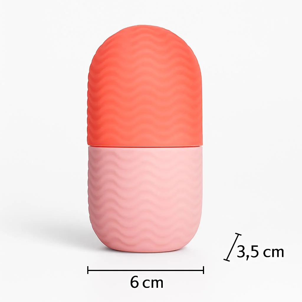Pink Silicone Facial Ice Roller for Puffiness Reduction - Image 5