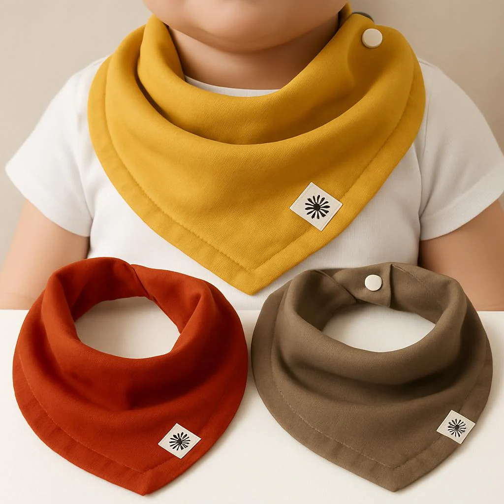 Eco-Friendly Organic Cotton Baby Bib - Multi-Use & Stylish - Image 3