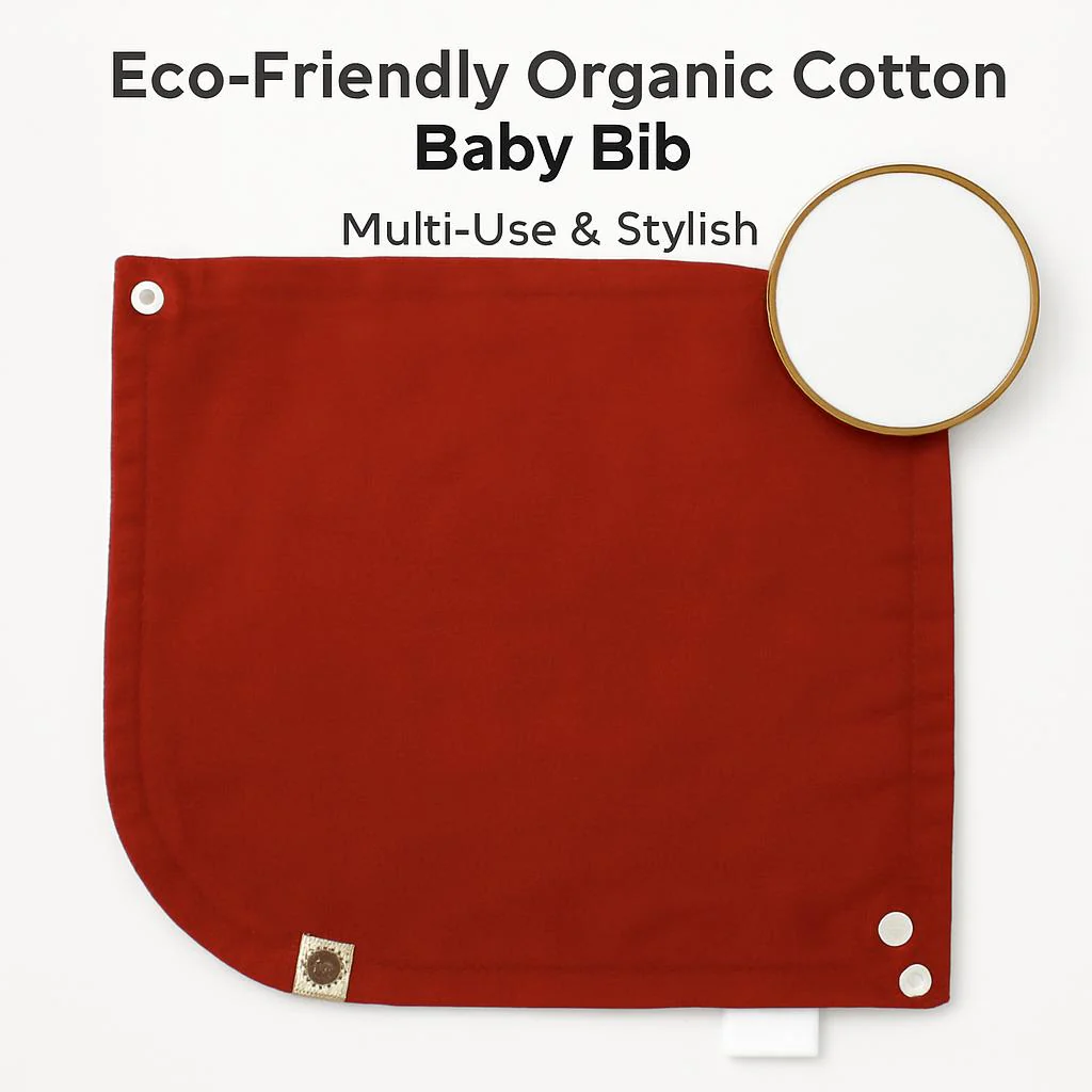 Eco-Friendly Organic Cotton Baby Bib - Multi-Use & Stylish - Image 4