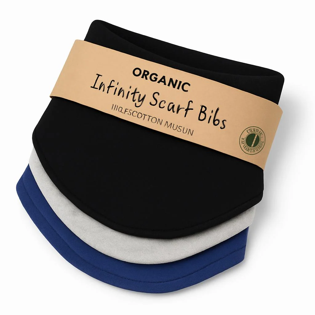 Eco-Friendly Organic Cotton Baby Bib - Multi-Use & Stylish - Image 7