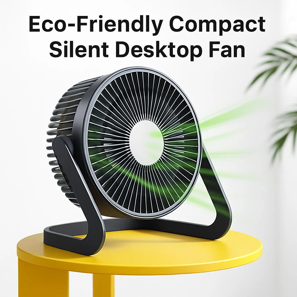 Eco-Friendly Compact Silent Desktop Fan - Image 4