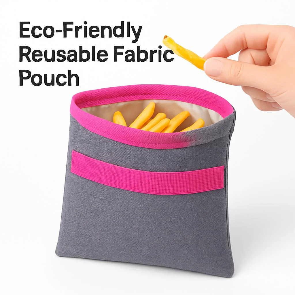 Eco-Friendly Reusable Fabric Pouch - Sustainable Storage Solution - Image 4