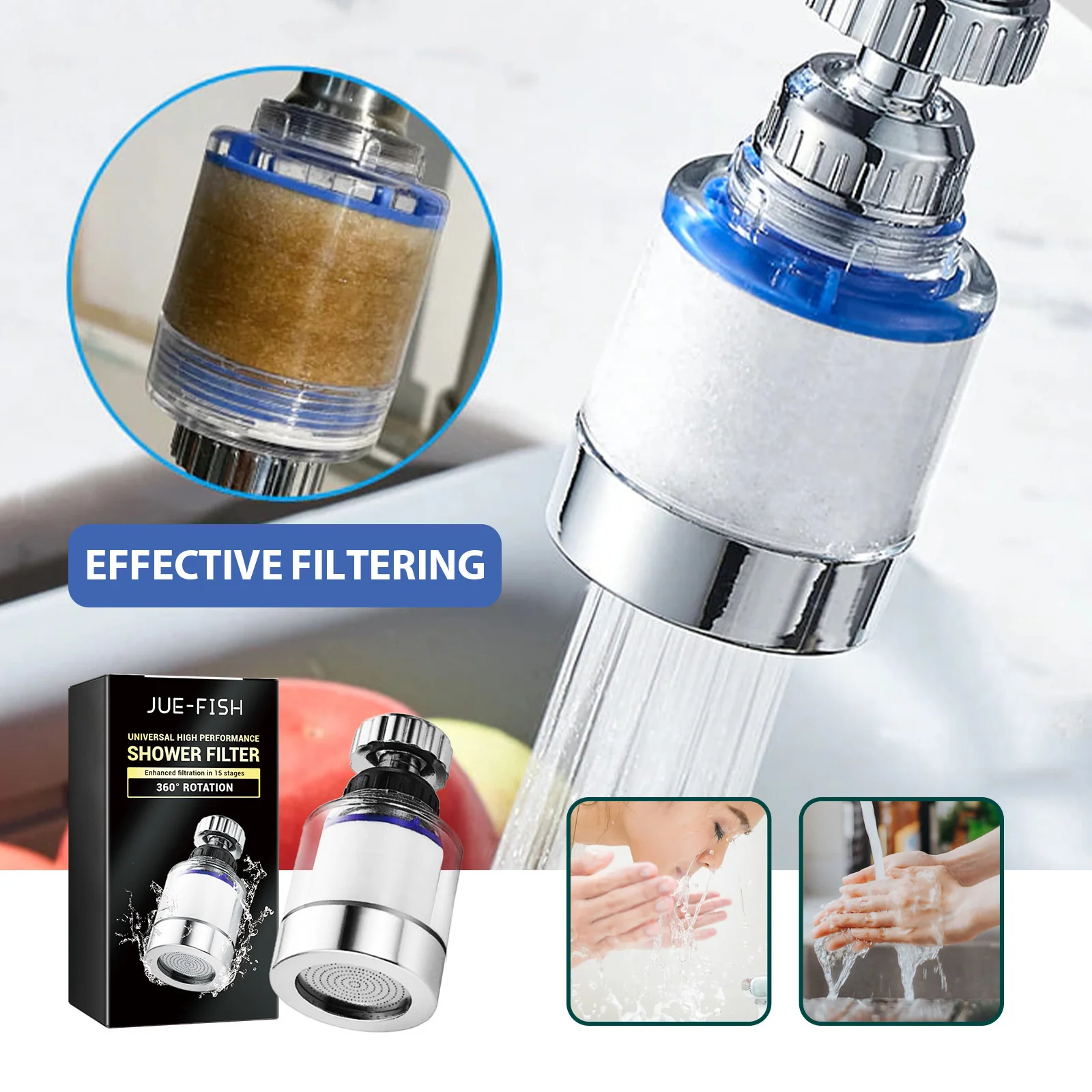 Rotating Head Faucet Filter for Healthier Skin & Hair - Image 19