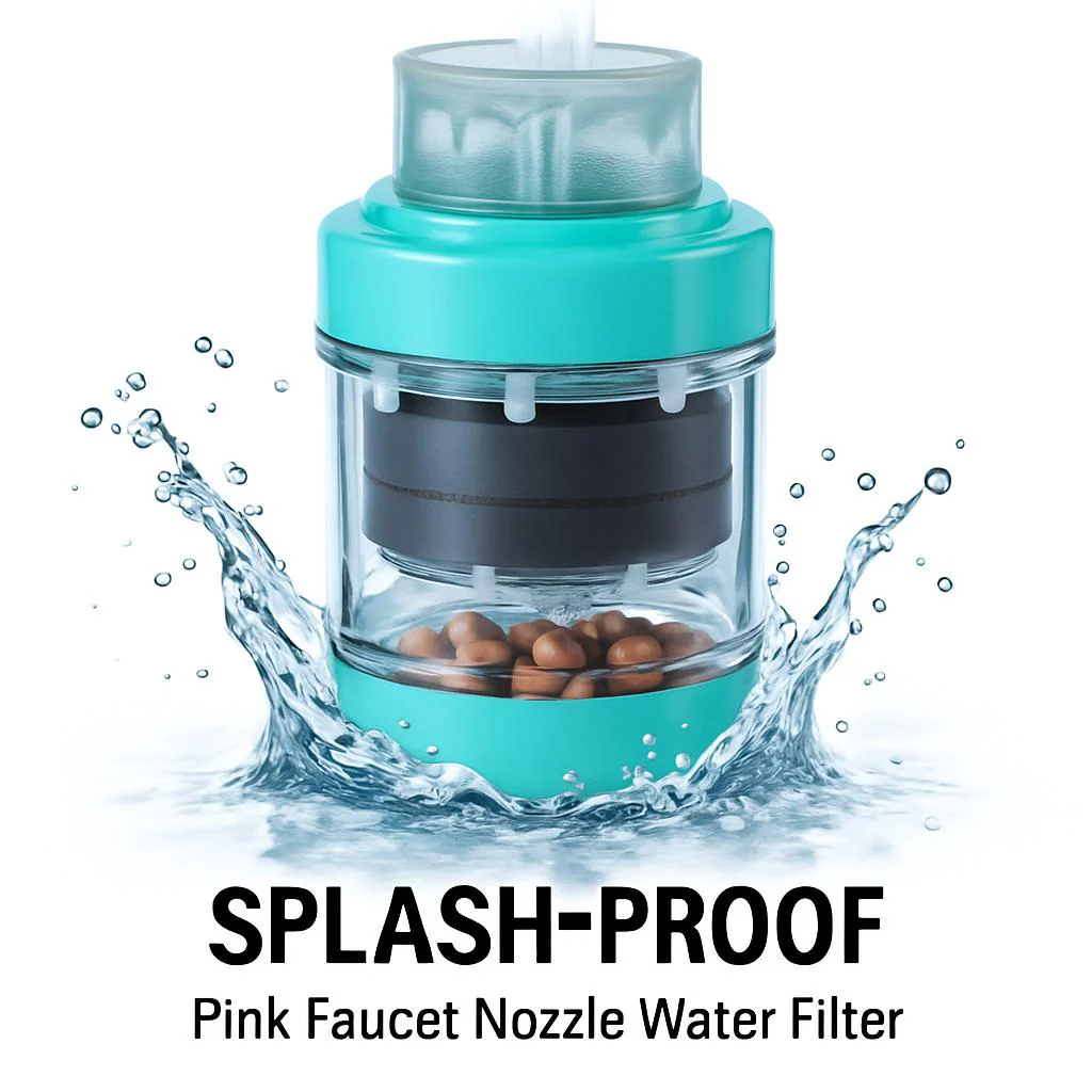 Splash-Proof Pink Faucet Nozzle Water Filter - Image 6