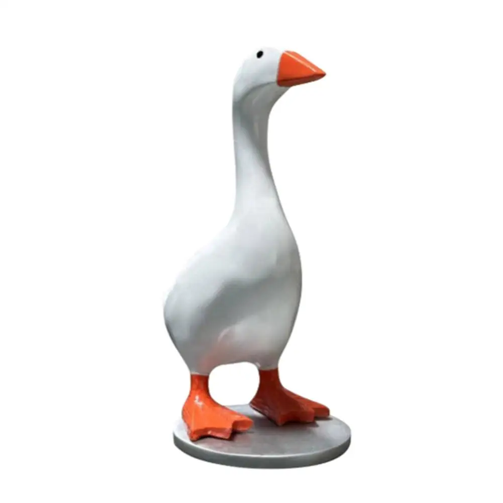 Figurines Goose Key Holder, Resin Goose Statue with Base for Key Hanger,Funny Keychain Hanging Rack for Home Office Table Decor - Image 18