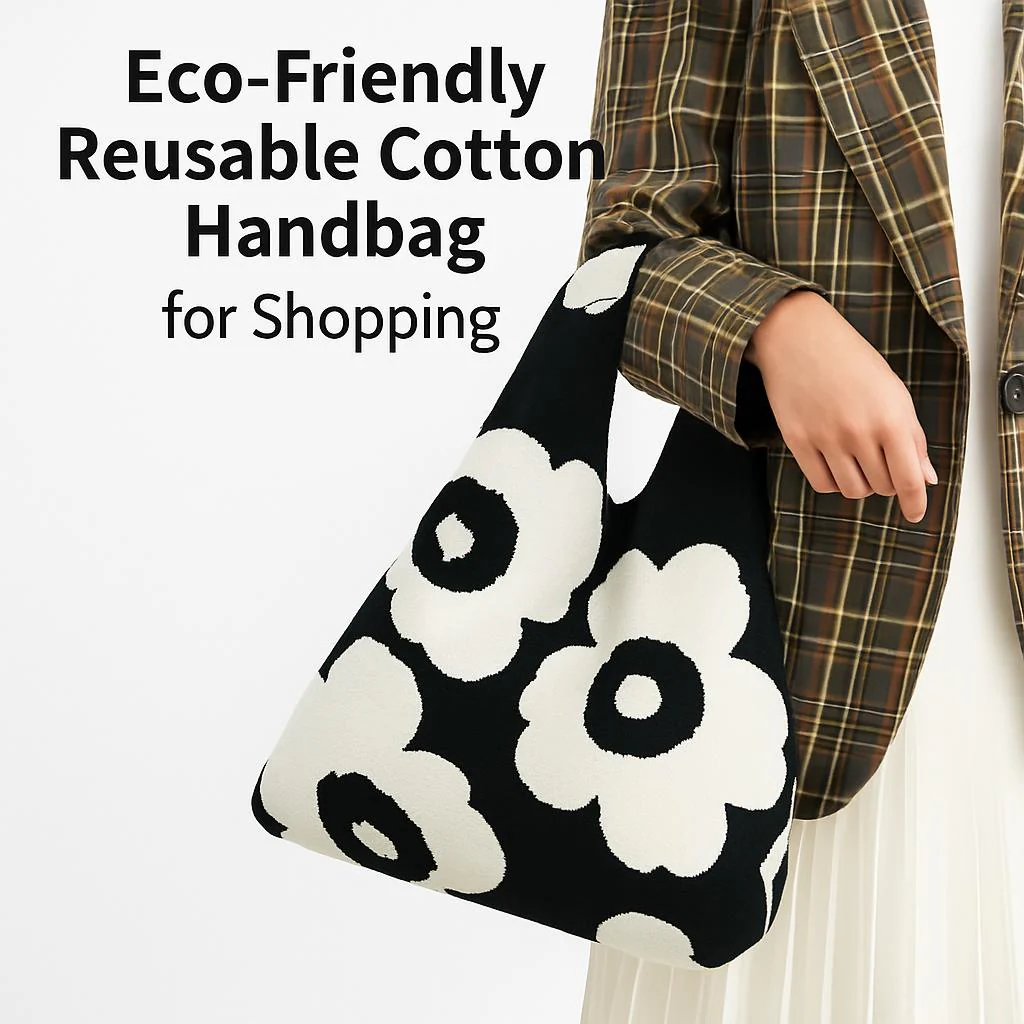 Eco-Friendly Reusable Cotton Handbag for Shopping - Image 5
