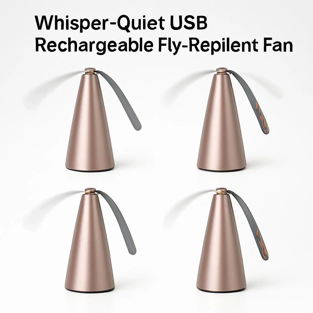 Whisper-Quiet USB Rechargeable Fly-Repellent Fan for Eco-Friendly Pest Control - Image 8