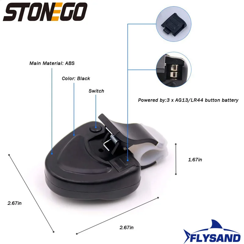 FLYSAND Fishing Fish Bite Alarm Electronic Buzzer on Fishing Rod with Loud Siren Daytime Night Indicator With Battery - Image 11