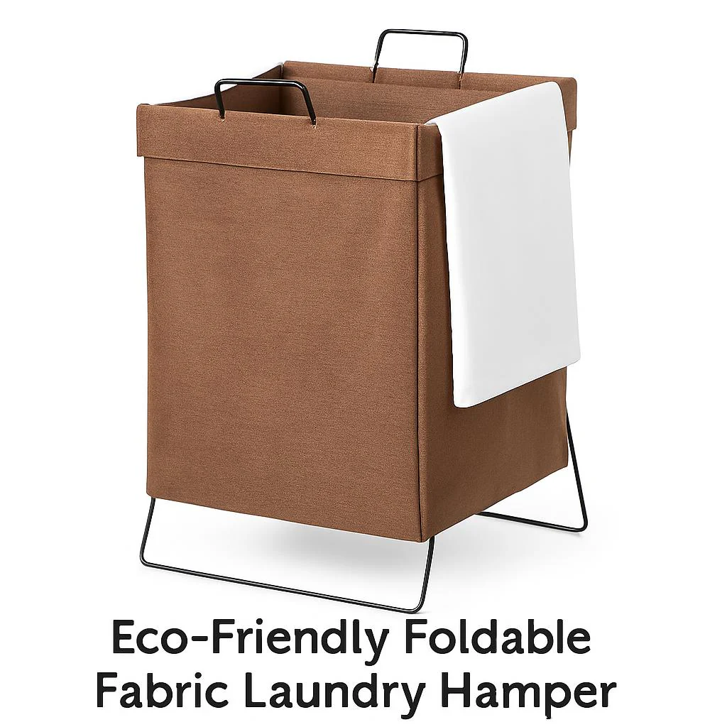Eco-Friendly Foldable Fabric Laundry Hamper - Image 2