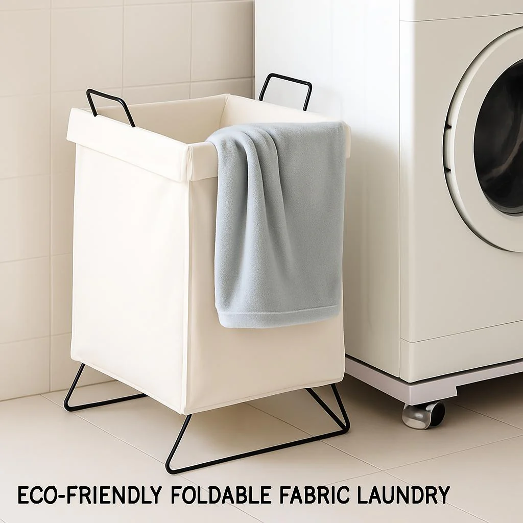 Eco-Friendly Foldable Fabric Laundry Hamper - Image 3