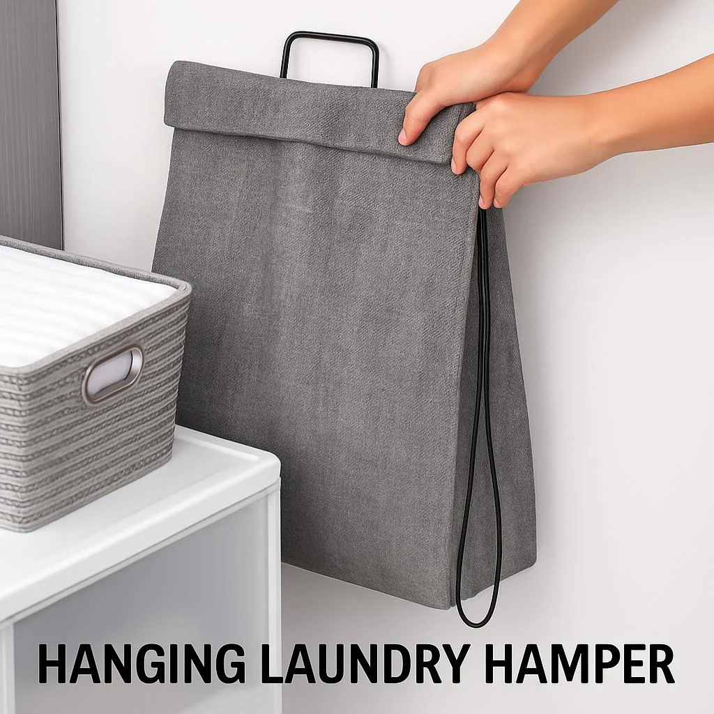 Eco-Friendly Foldable Fabric Laundry Hamper - Image 4