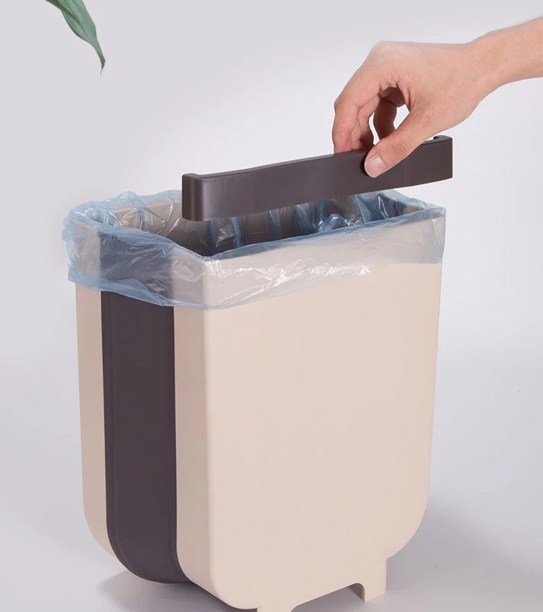 Collapsible Hanging Trash Bin for Kitchen Cabinets - Space-Saving & Eco-Friendly - Image 12