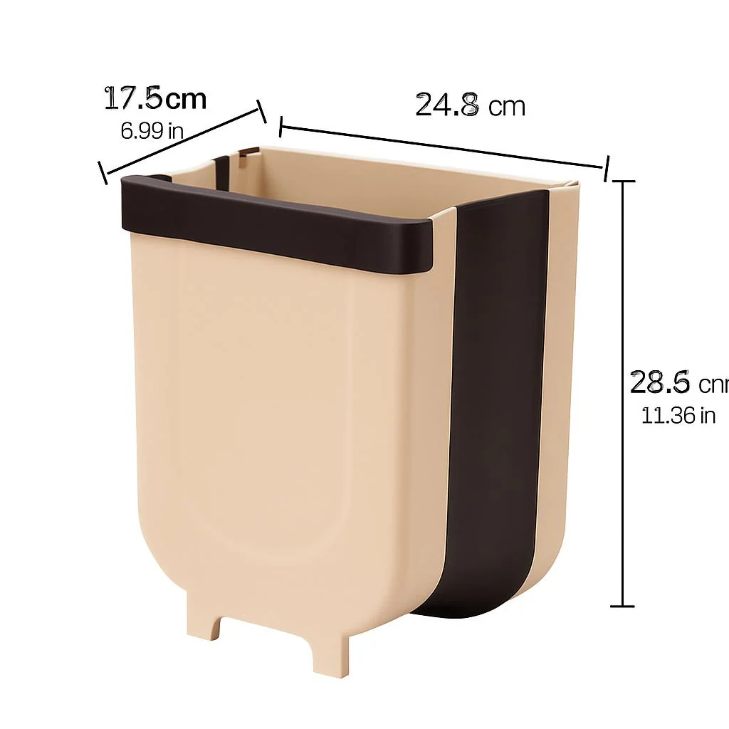 Collapsible Hanging Trash Bin for Kitchen Cabinets - Space-Saving & Eco-Friendly - Image 4