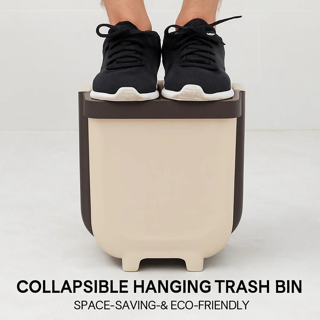 Collapsible Hanging Trash Bin for Kitchen Cabinets - Space-Saving & Eco-Friendly - Image 5