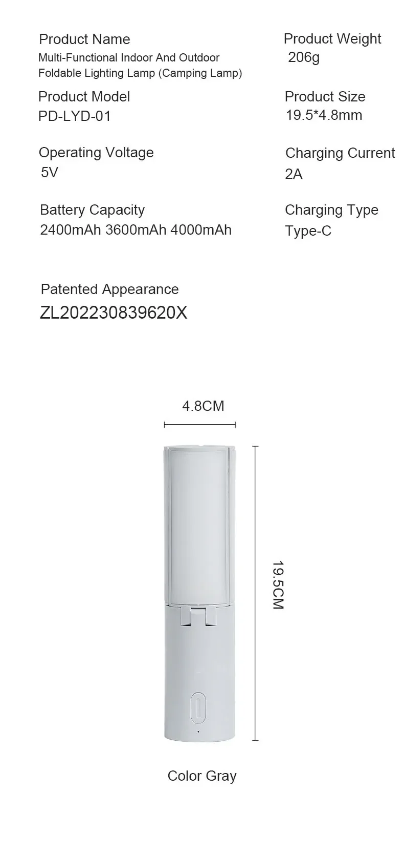 Folding Outdoor Camping Lamp Rechargeable Emergency Lamp High Capacity Lighting Torch Portable Tent Hanging Light Lantern - Image 28