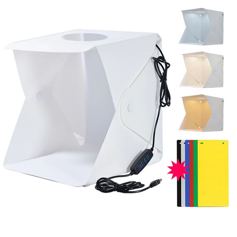 Portable Photo Studio Light Box with Multi-Colored Backdrops - Image 15