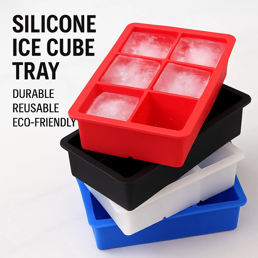 Silicone Ice Cube Tray - Durable, Reusable, Eco-Friendly - Image 7