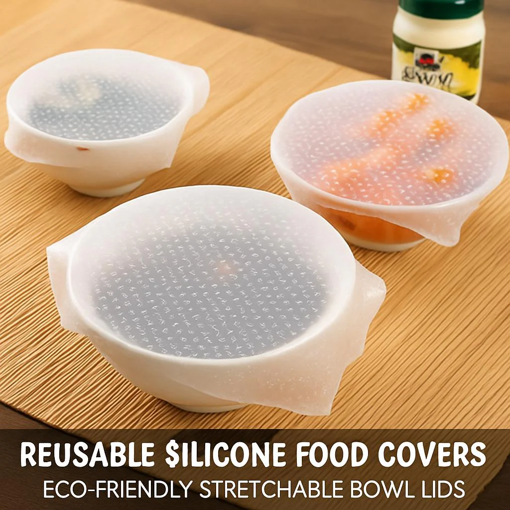 Reusable Silicone Food Covers - Eco-Friendly Stretchable Bowl Lids - Image 2