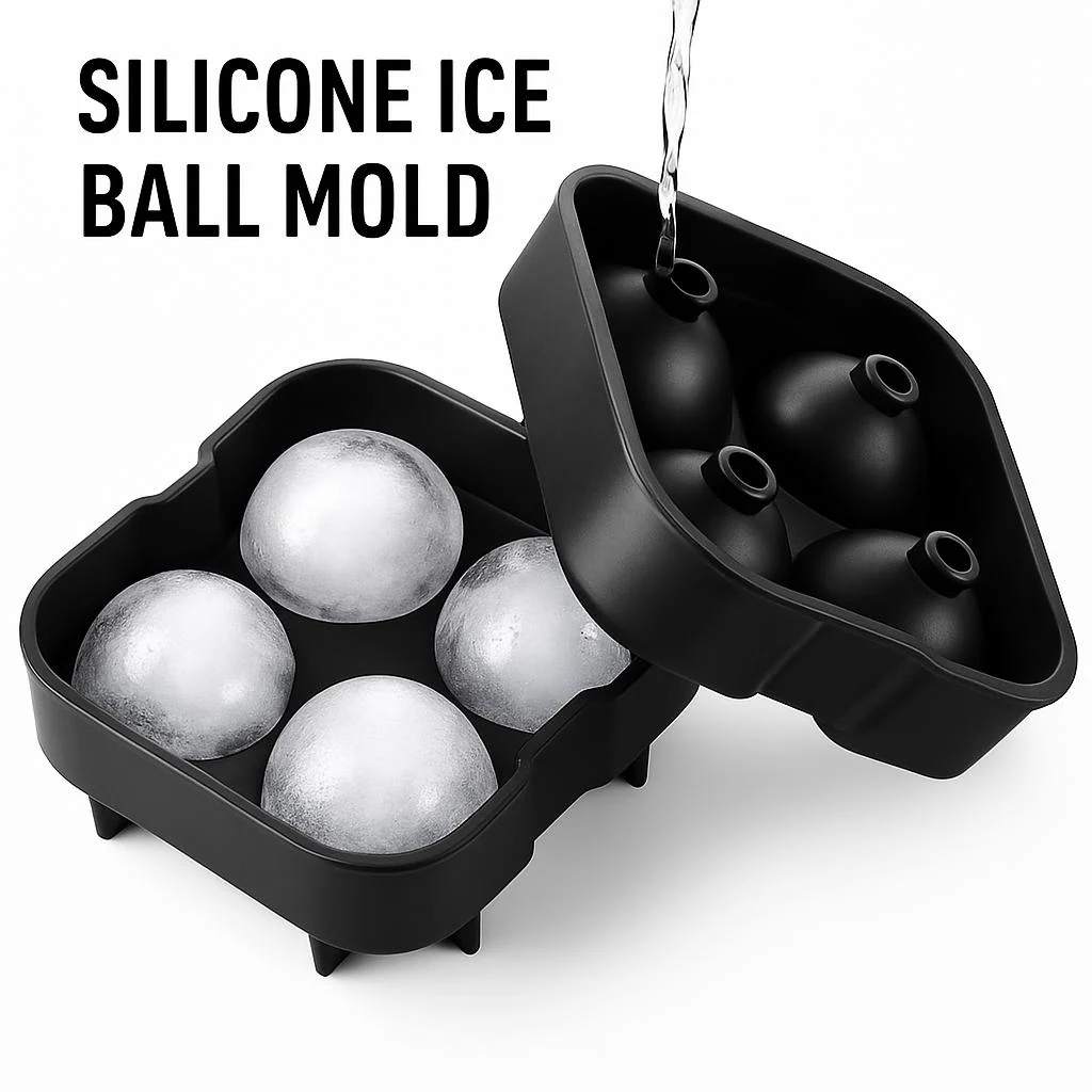 Eco-Friendly Silicone Ice Ball Mold - Reusable & Durable - Image 3