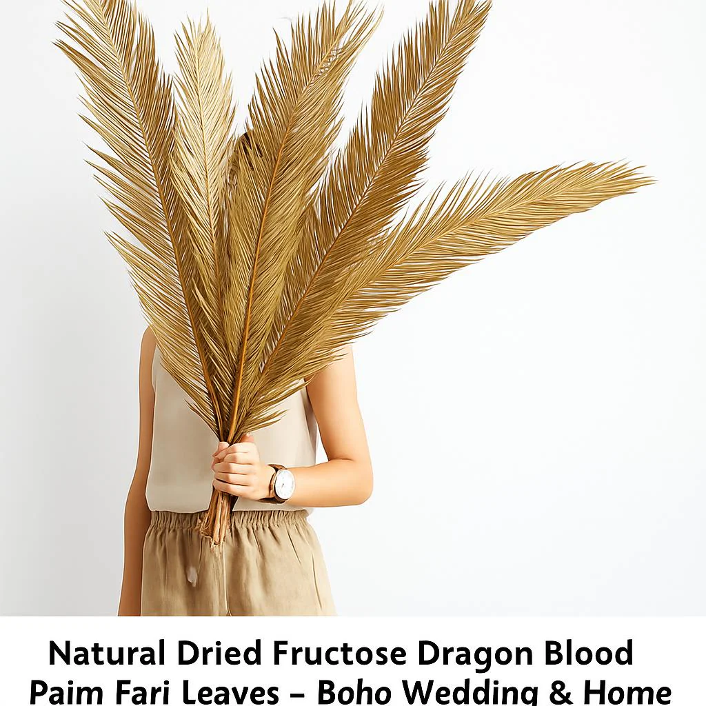 Natural Dried Fructose Dragon Blood Palm Fan Leaves – Boho Wedding & Home Décor - Image 4