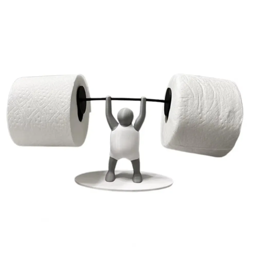 Funny Weightlifter Toilet Roll Holder Space Saving Plastic 3D Printed Toilet Paper Rack Fitness Themed - Image 11
