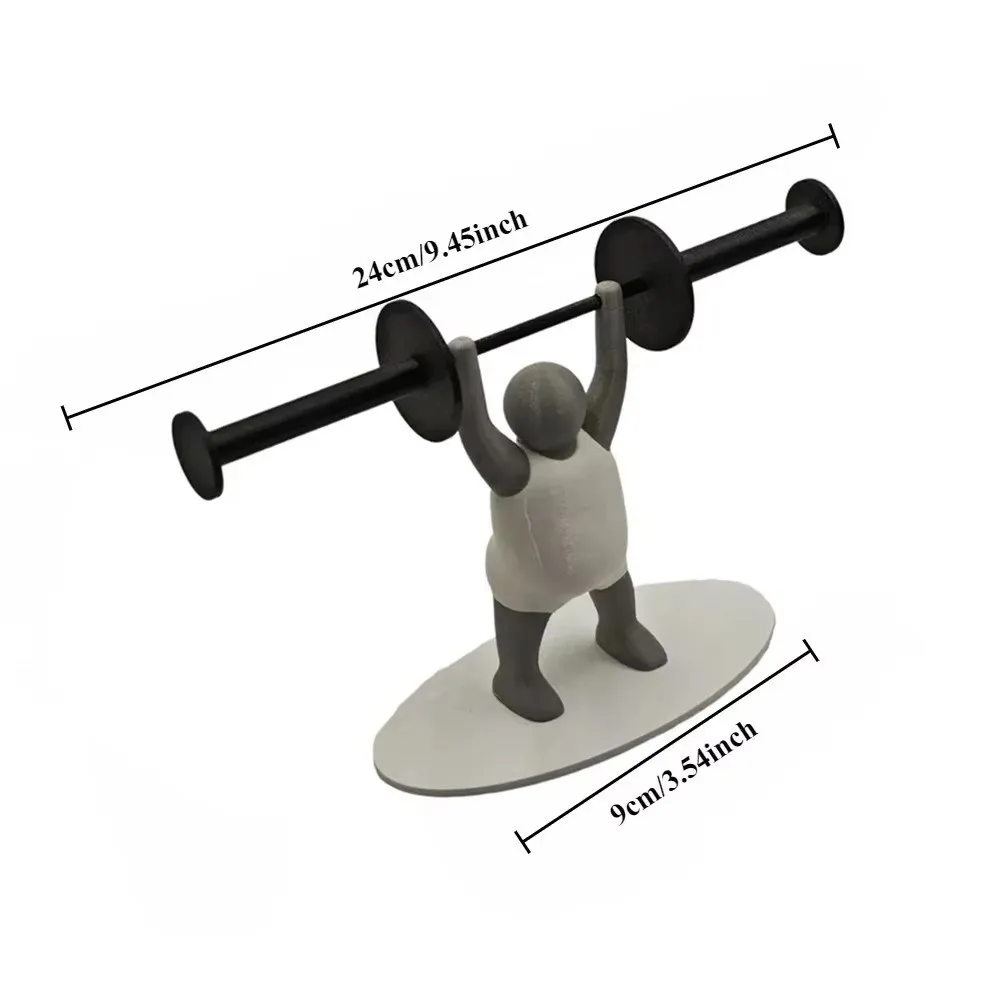 Funny Weightlifter Toilet Roll Holder Space Saving Plastic 3D Printed Toilet Paper Rack Fitness Themed - Image 6