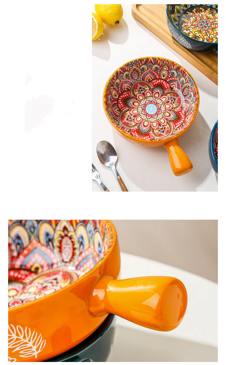 Eco-Friendly Multicolored Ceramic Salad & Dessert Bowls - Image 11