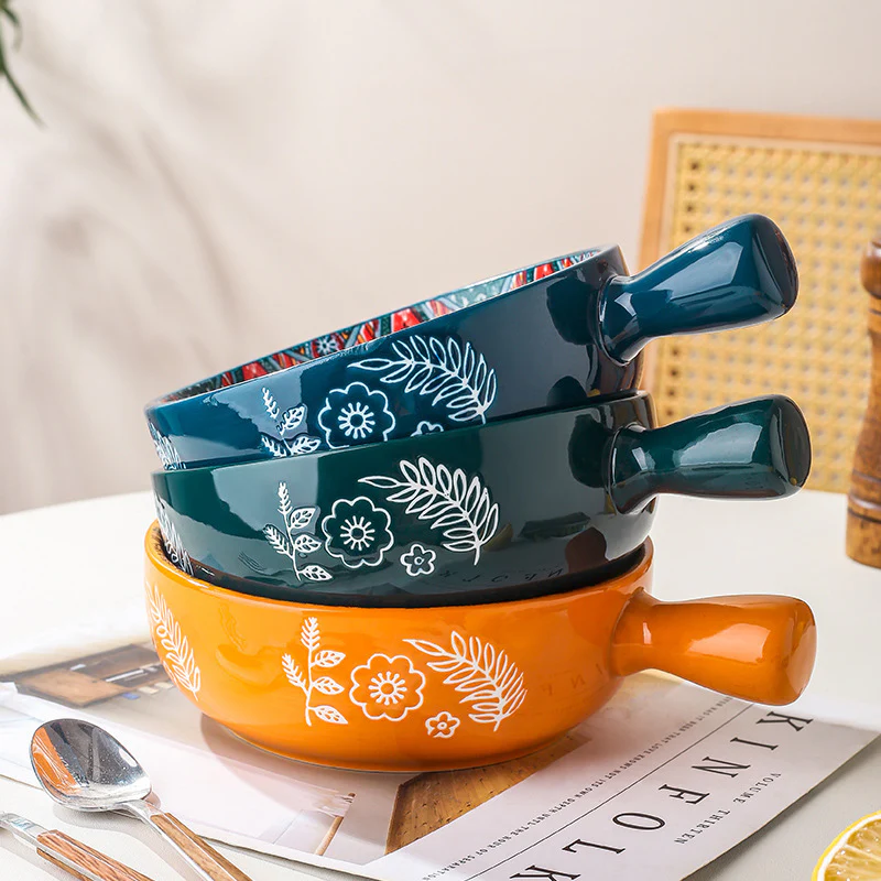 Eco-Friendly Multicolored Ceramic Salad & Dessert Bowls - Image 13