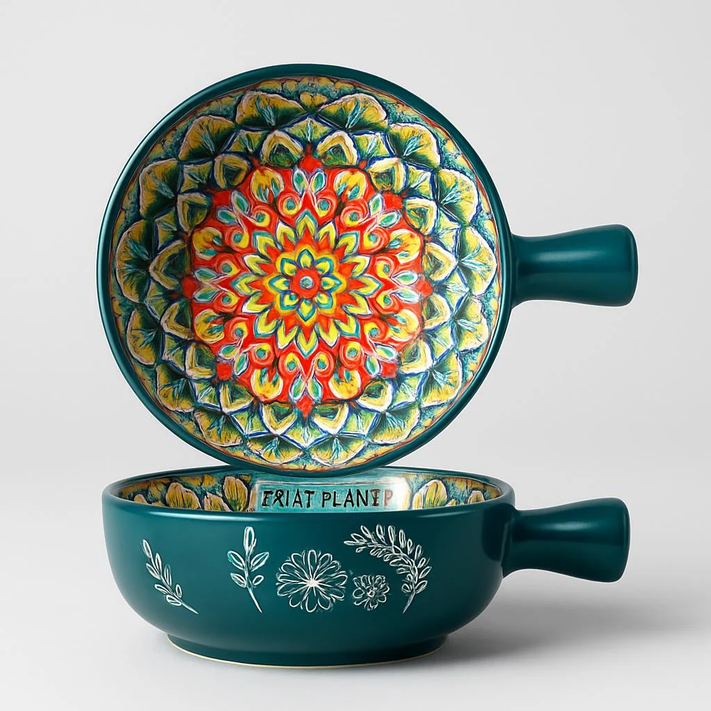 Eco-Friendly Multicolored Ceramic Salad & Dessert Bowls - Image 8