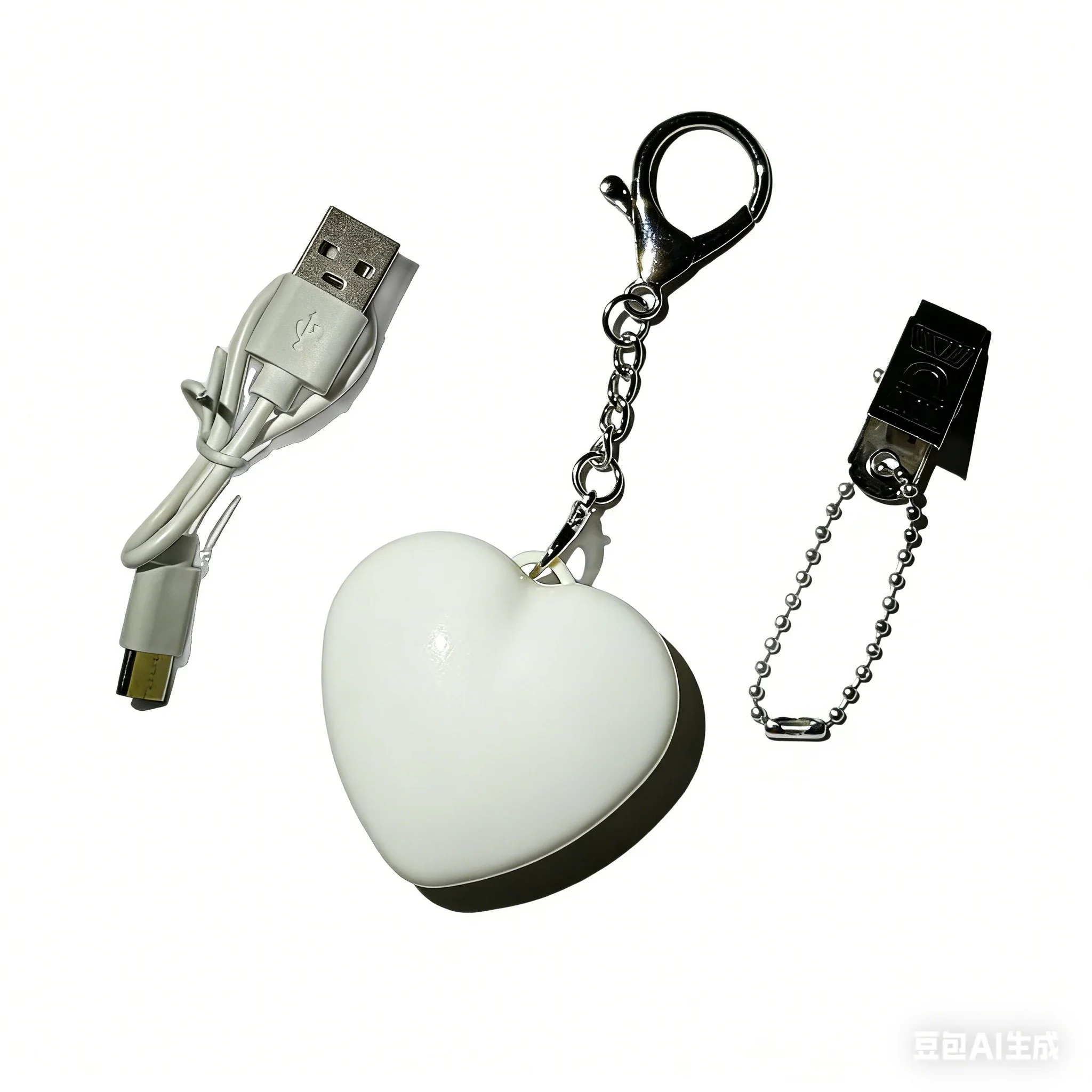 Glow Heart Light Rechargeable Purse Light Touch-Sensitive Heart Cloud Shaped LED Bag Lamp Women USB Charging Compact Wallet Ligh - Image 13